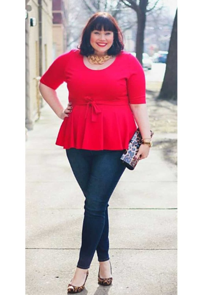 peplum blouse wedding guest outfit