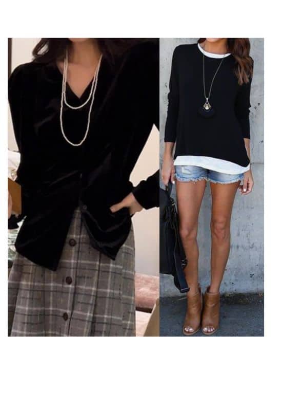 wear necklace with broad shoulder