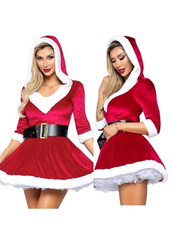 Christmas hooded dress