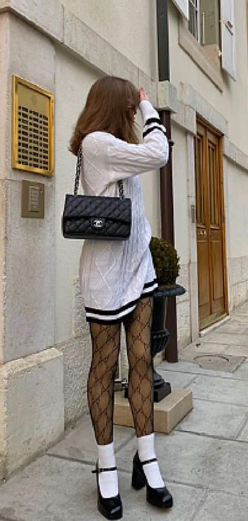 CHUNKY MARY JANE SWEATER DRESS