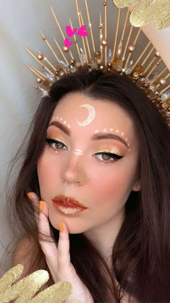 moon goddess makeup