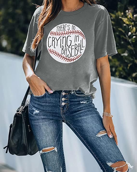Cute tee to a baseball game with coworkers