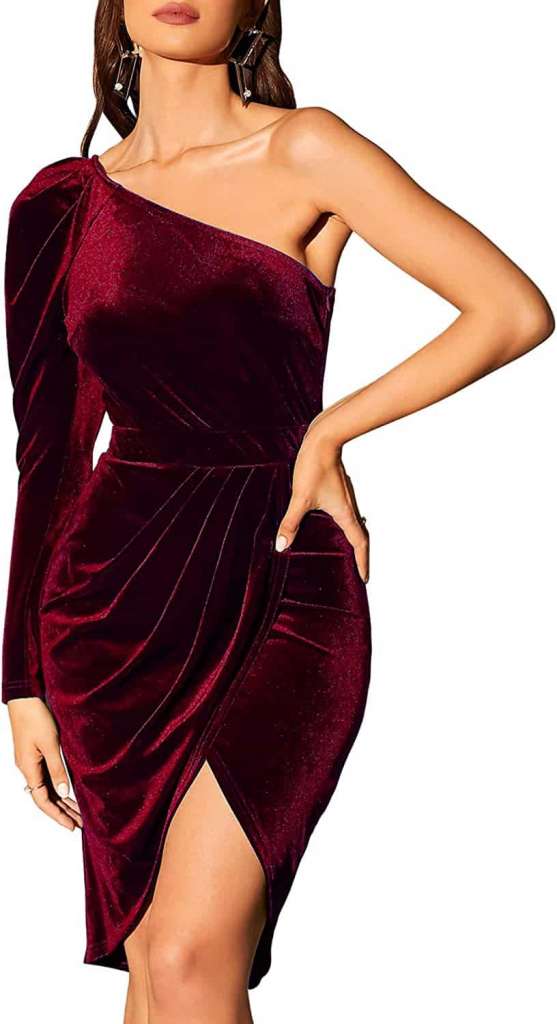 red velvet dress amazon