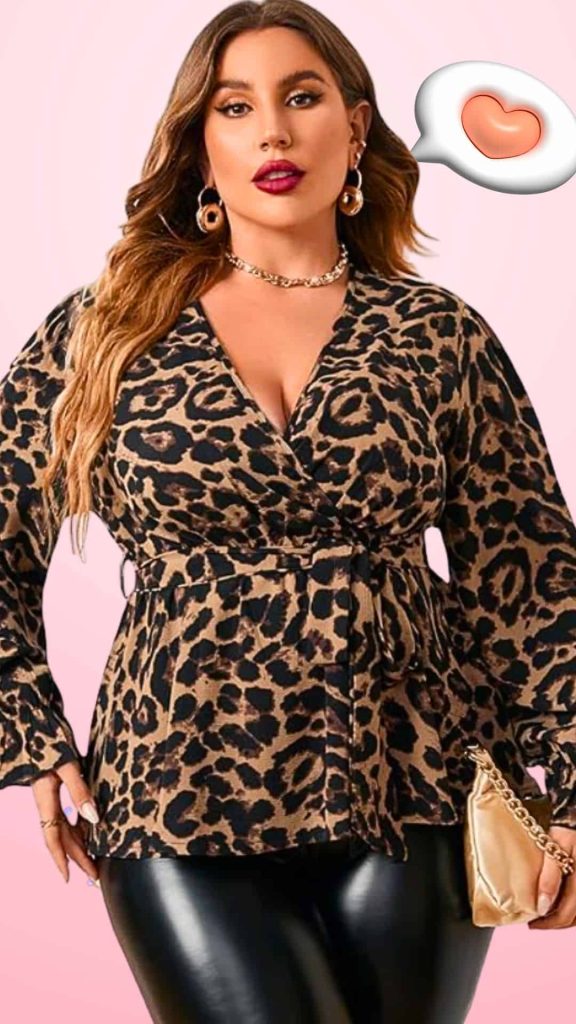 leopard PEPLUM top 