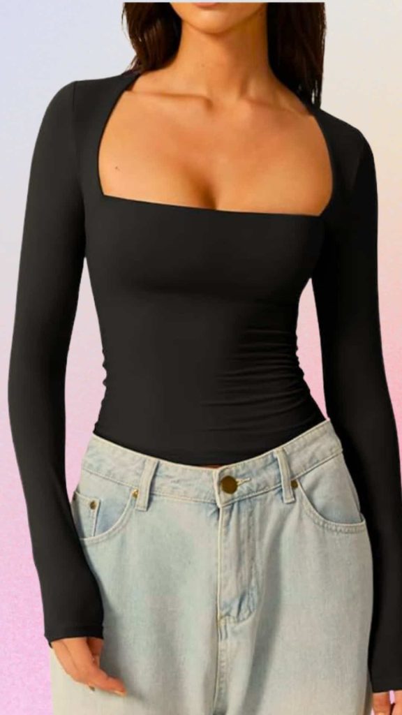 Square neck top amazon
