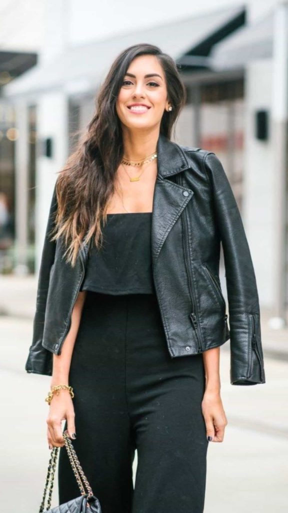 what jacket to wear with jumpsuit