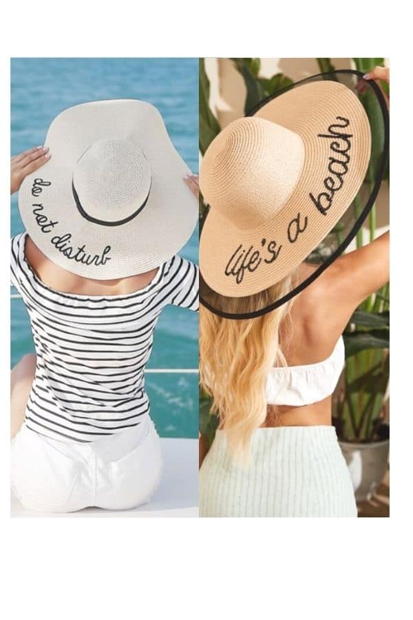 straw hat for boat ride