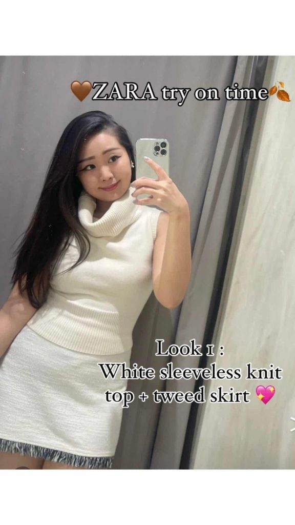 zara white sleeveless top