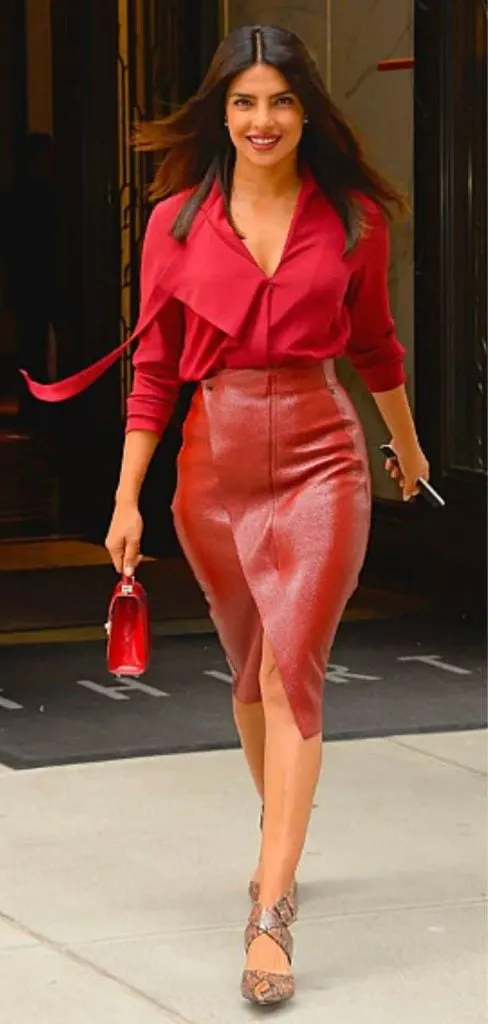 red classy outfit