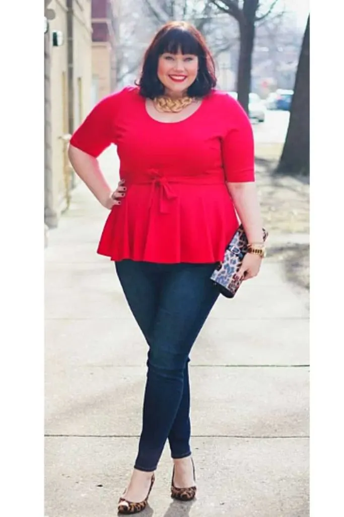 peplum blouse wedding guest outfit