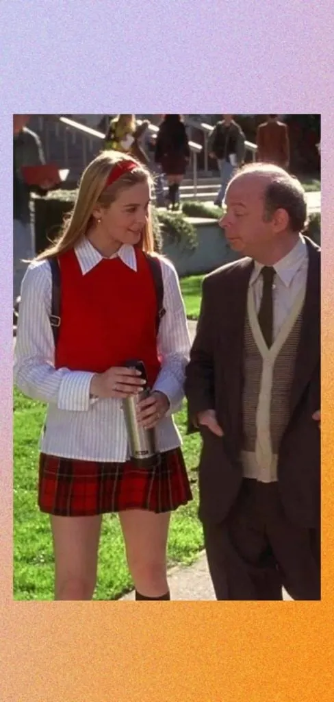 90s red plaid skirt clueless 