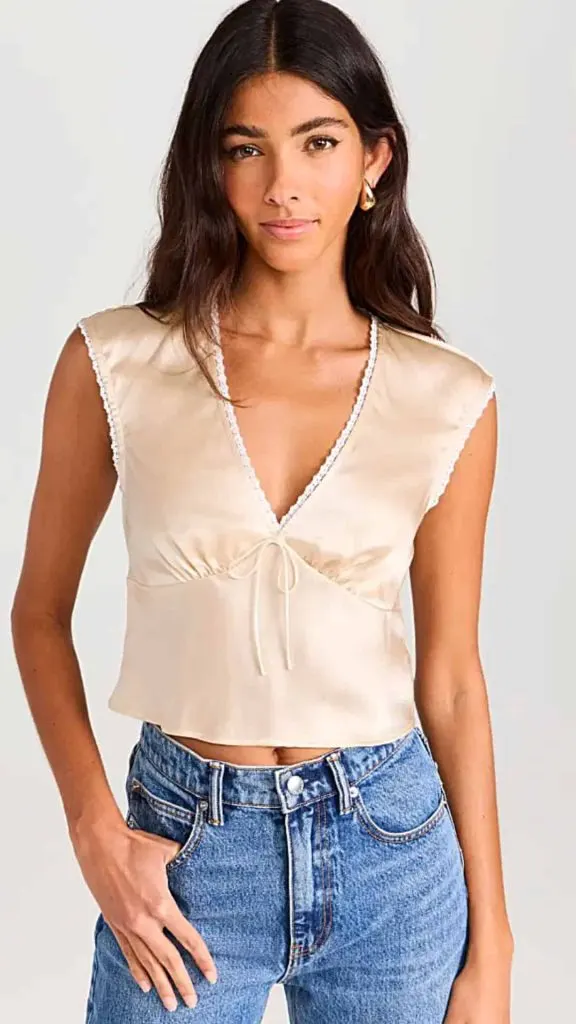 reformation lace top
