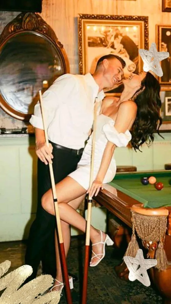 billiards date couple photo