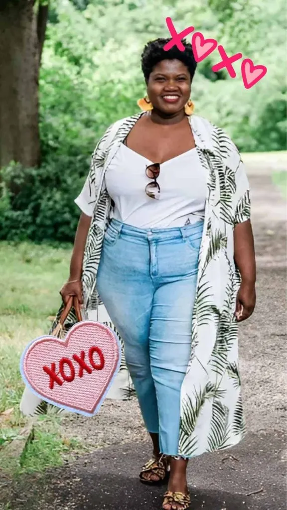black women outfits over 40s jeans