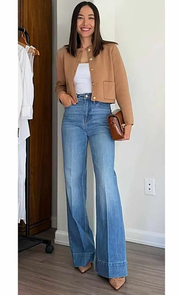 classy jeans outfits work