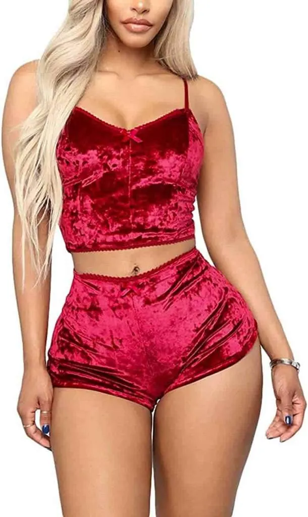 velvet 2 piece set christmas