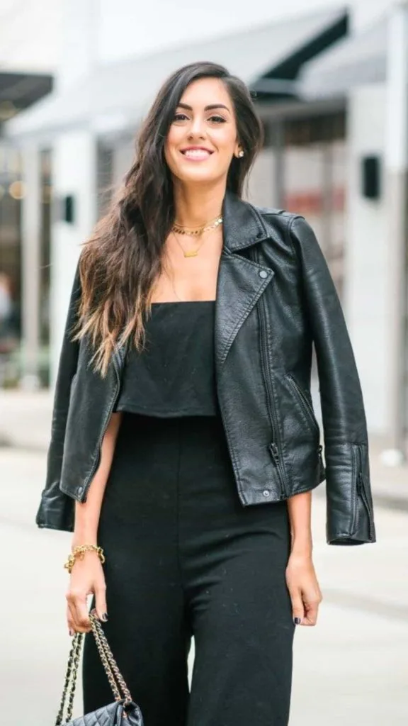what jacket to wear with jumpsuit