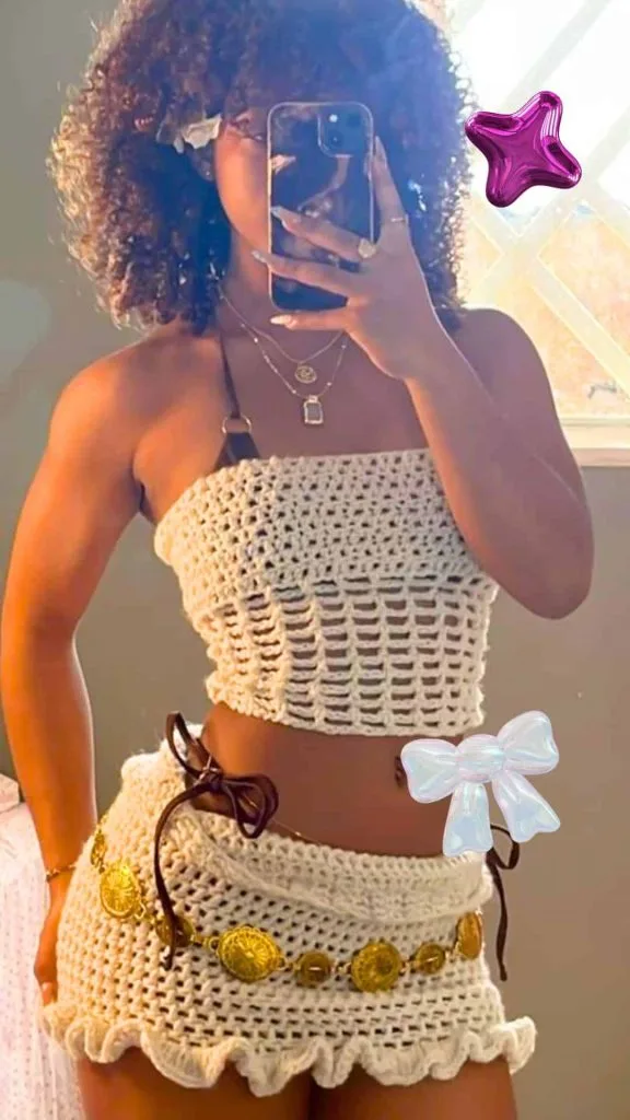 what to wear crochet skirt fashion