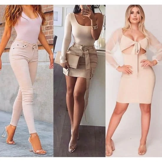 what to wear with clear heels - women outfit style