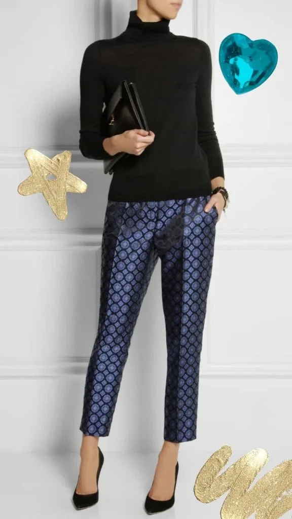 jacquard pants outfit ideas