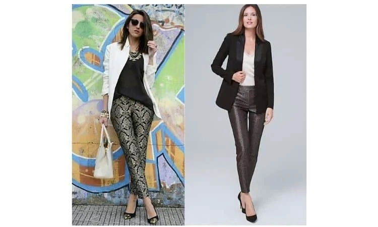 What to wear with jacquard pants 
