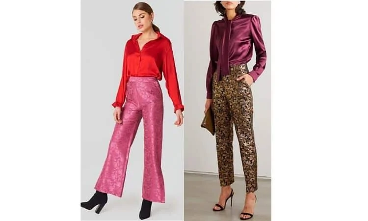 What to wear with jacquard pants 