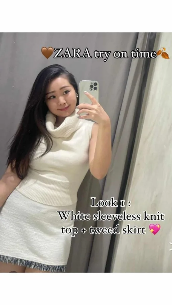 zara white sleeveless top