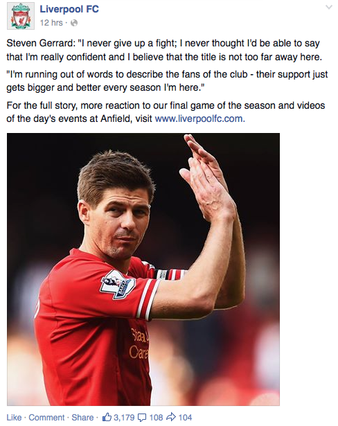 Liverpool FC Facebook Page